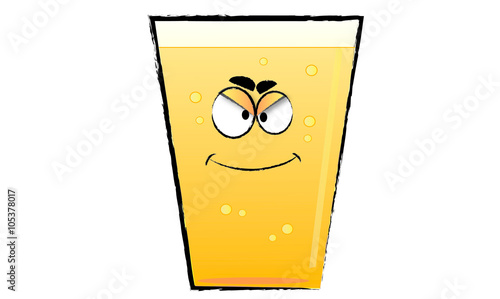 Animated glass with orange