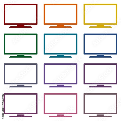 Tv Icons set 