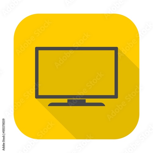 Tv Icon with long shadow