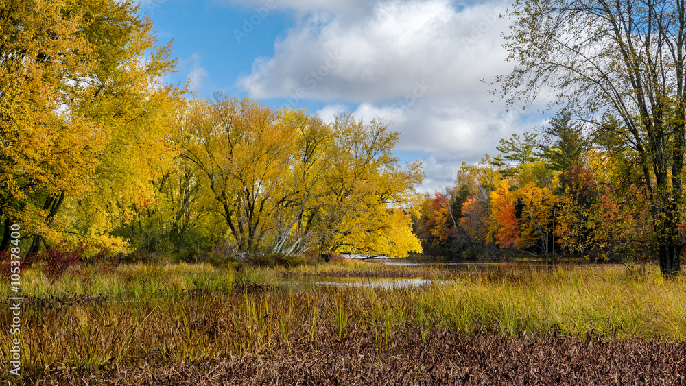 Autumn scenes along the Chippewa River in northern Wisconsin.