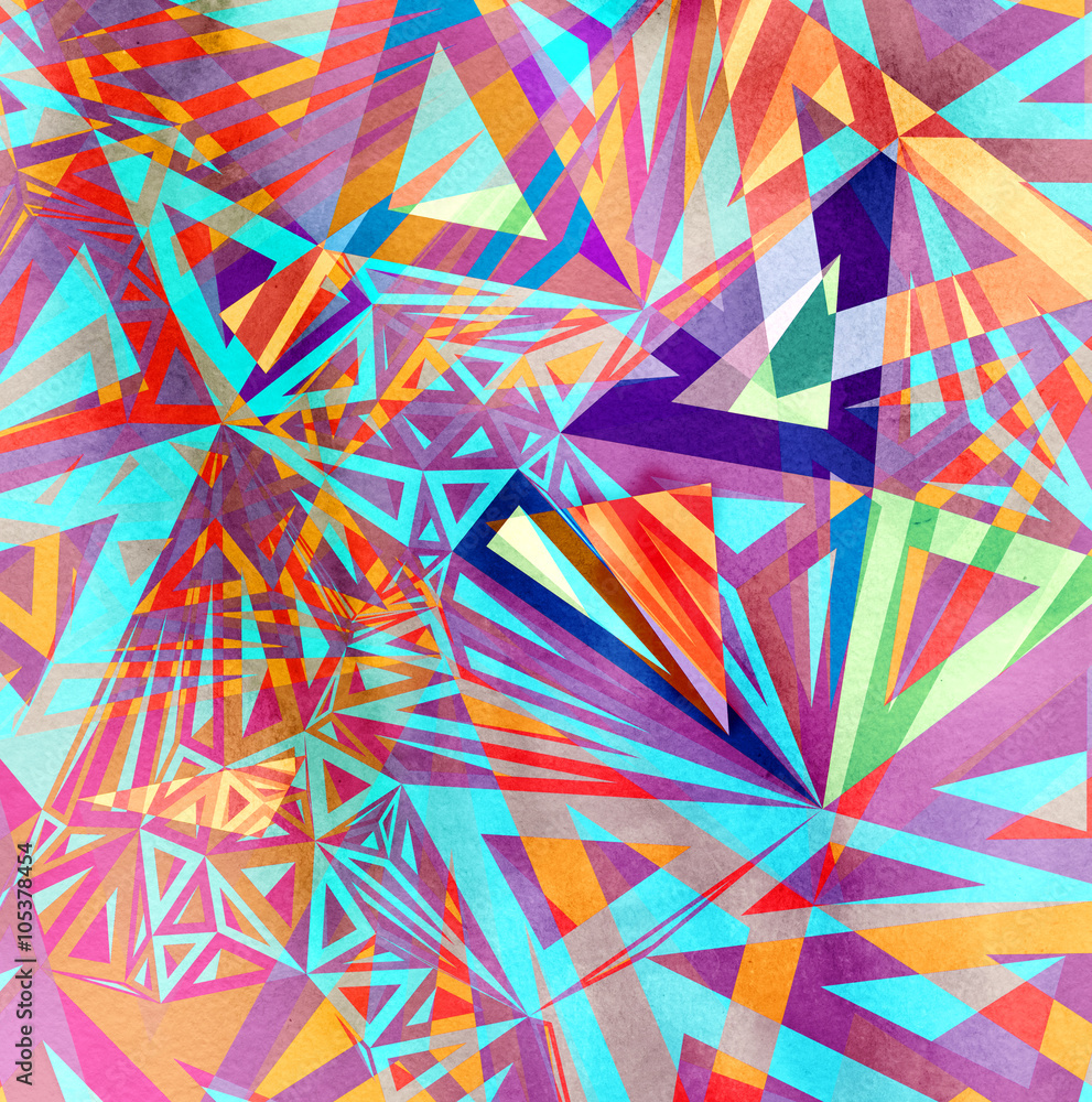 Abstract watercolor geometric background Abstract watercolor geometric background