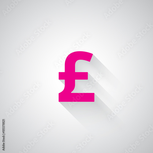 Pink Pound web icon on light grey background