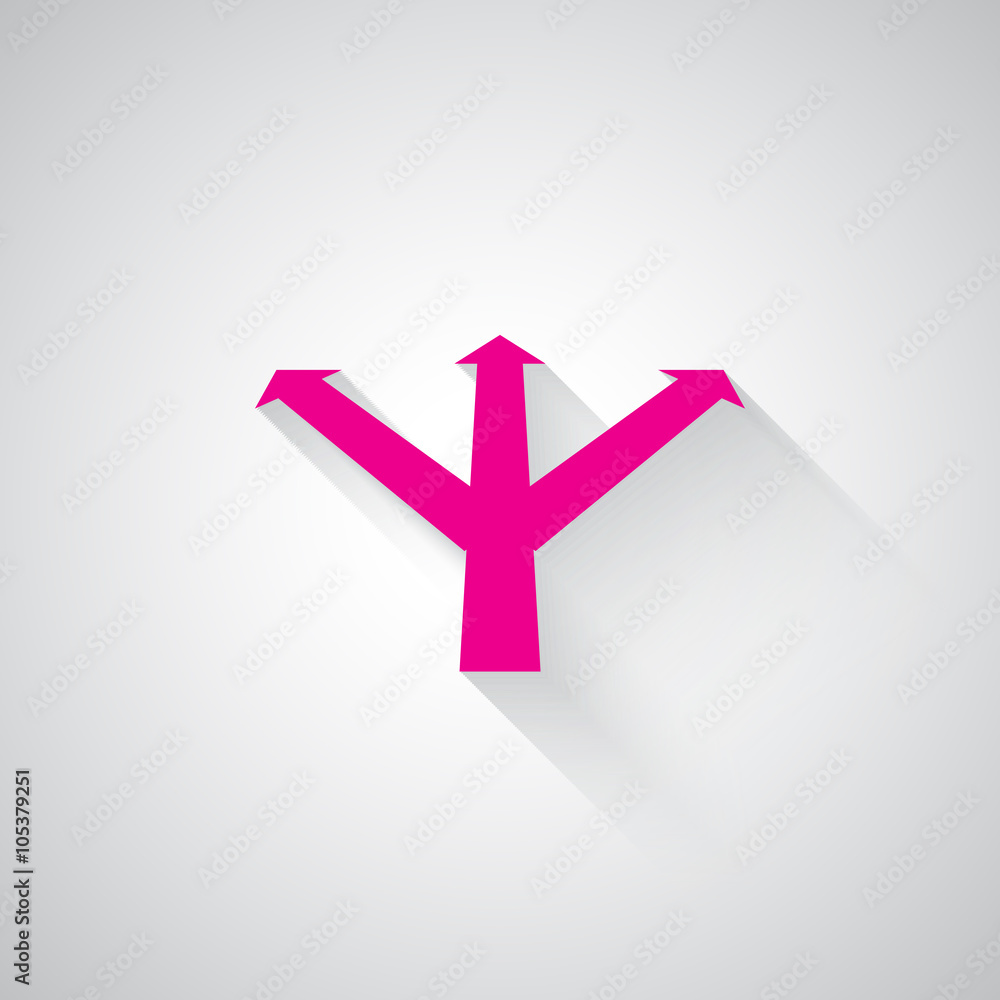 Obraz premium Pink Strategy web icon on light grey background