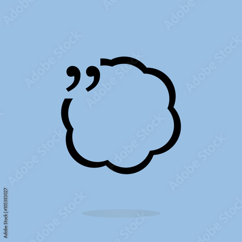 Vector Quotation Mark Speech Bubble. vector quote sign icon