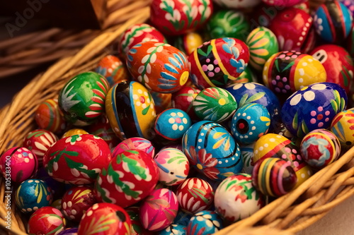 Happy easter colorful decorative eggs © fotovapl
