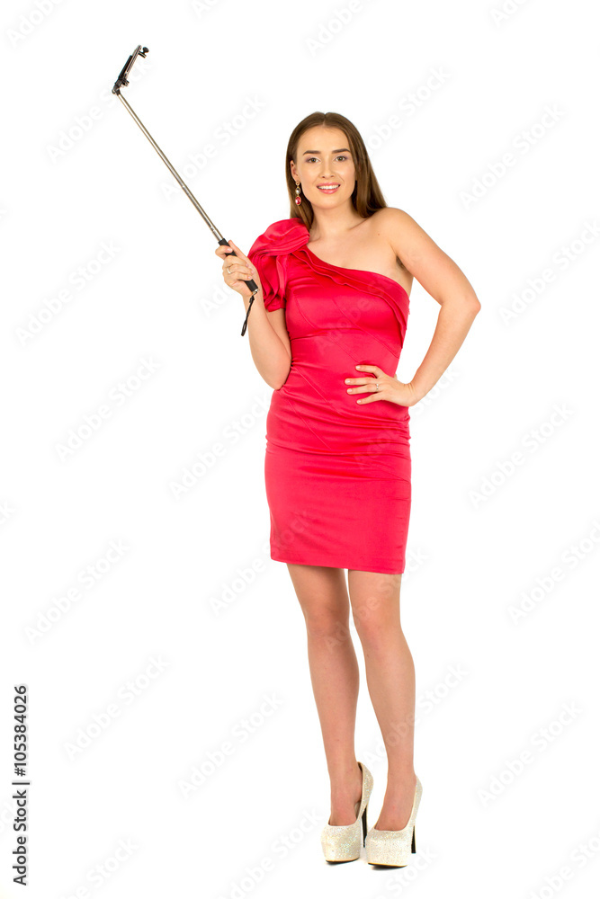 Beautiful woman in red dress with beautiful body Beautiful woman in red dress with beautiful body