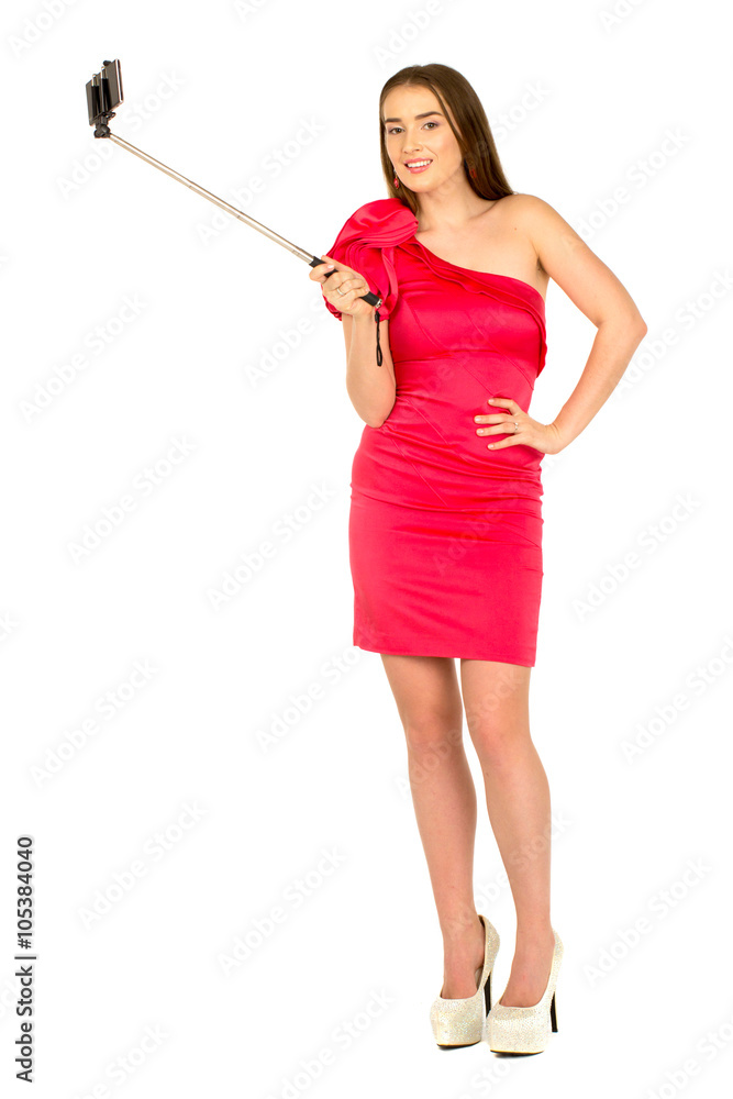 Beautiful woman in red dress with beautiful body Beautiful woman in red dress with beautiful body