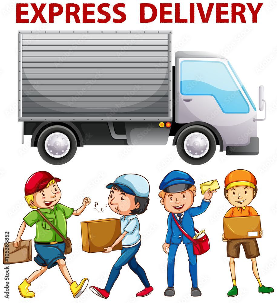 People working for express delivery People working for express delivery