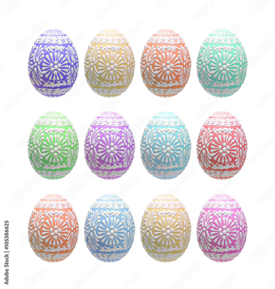 Easter eggs isolated on white background Easter eggs isolated on white background