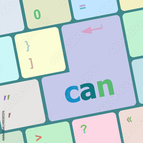 can key on computer keyboard button vector illustration