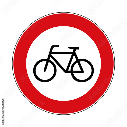 Verkehrsschild Verbot für Radverkehr 
