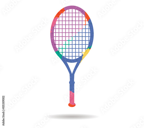racket drawn painted icon vector © noche