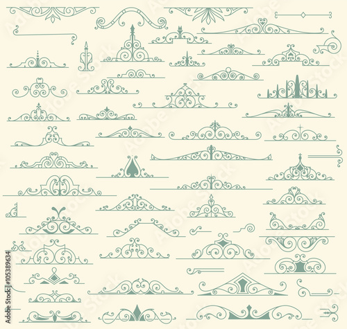 Vintage Ornaments Decorations Design Elements