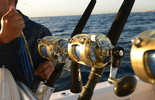 Deep sea saltwater fishing photo