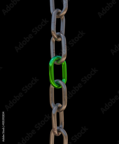 3D Isolated Chain Illustration