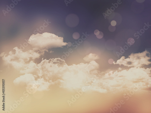 Retro clouds and sky background