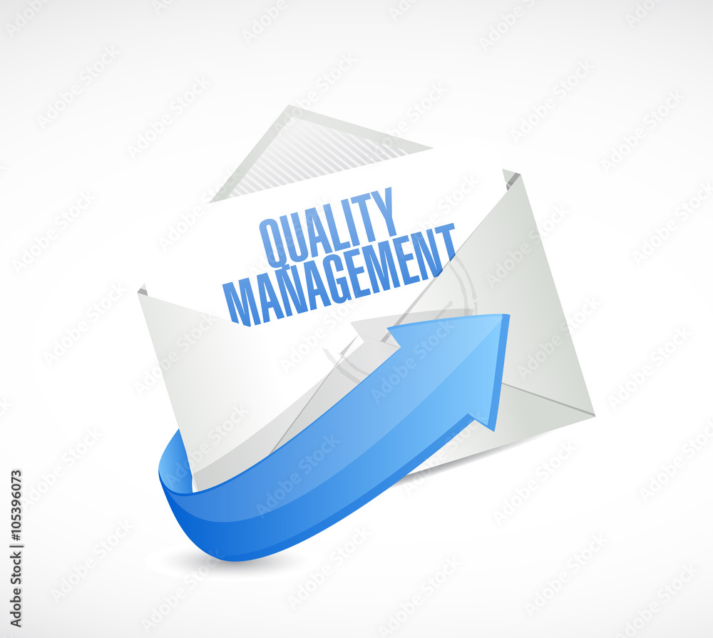 quality management email sign concept illustration quality management email sign concept illustration