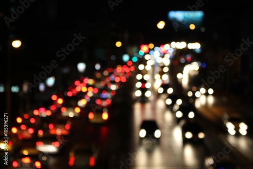 Blurred traffic jams in the city © Laymanzoom