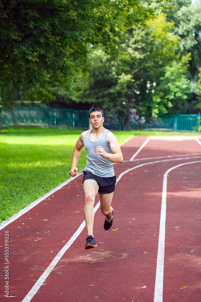 professional runner on the track professional runner on the track