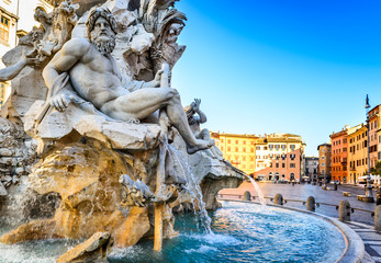 Acrylglasbilder Rom Piazza Navona im Zentrum Roms  © ecstk22