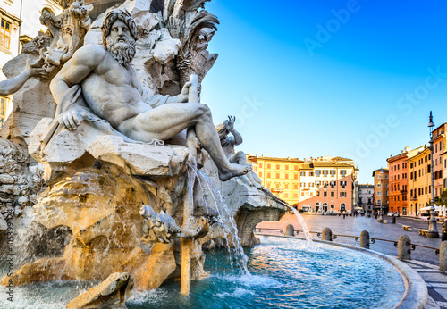 Canvas Print Piazza Navona, Rome in Italy