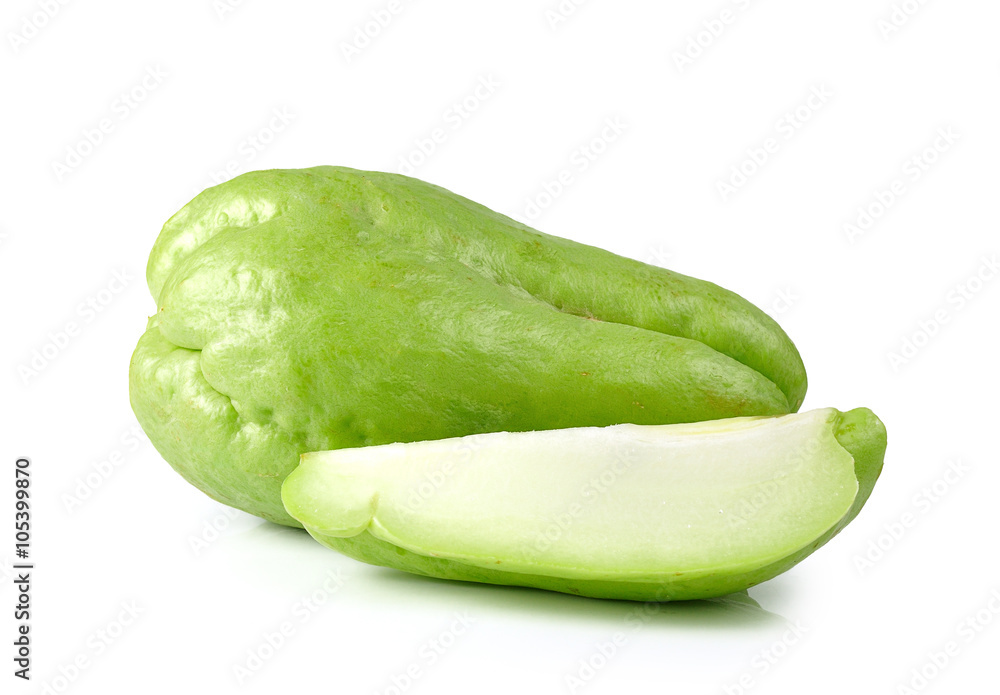 Chayote isolated on white background Chayote isolated on white background