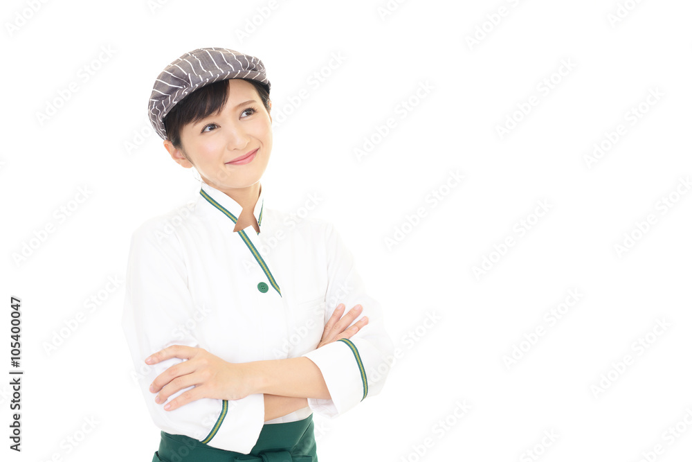 笑顔のウェイトレス