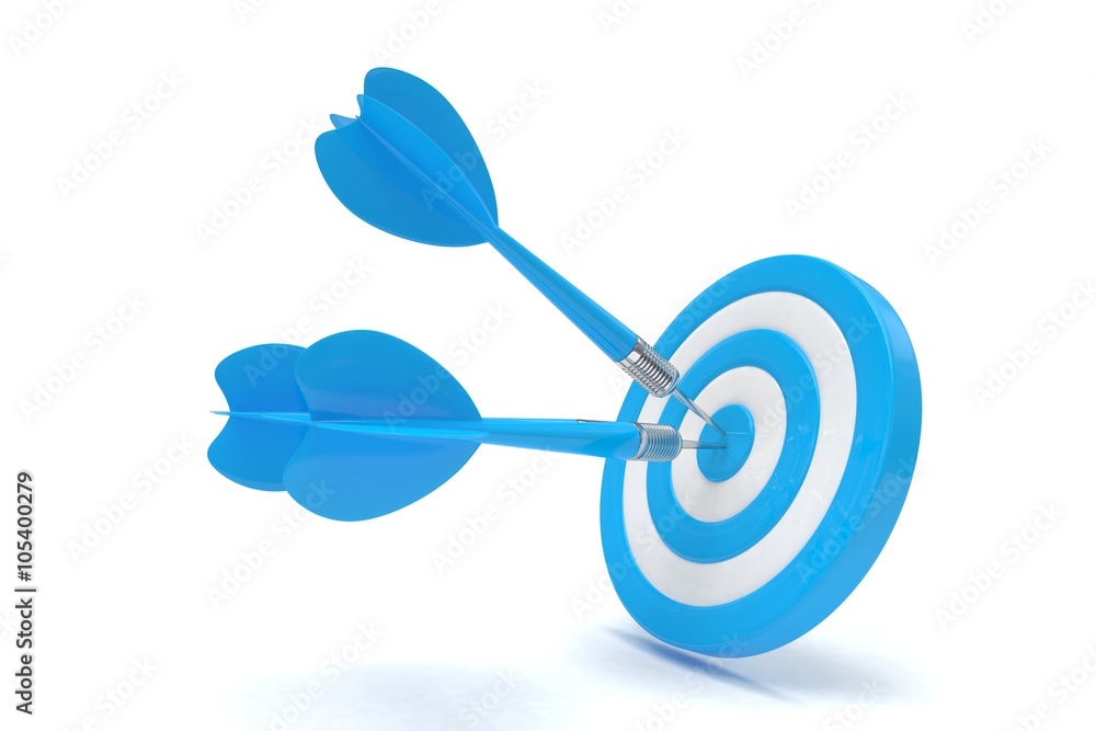 Three arrows darts in center. Three arrows darts in center.
