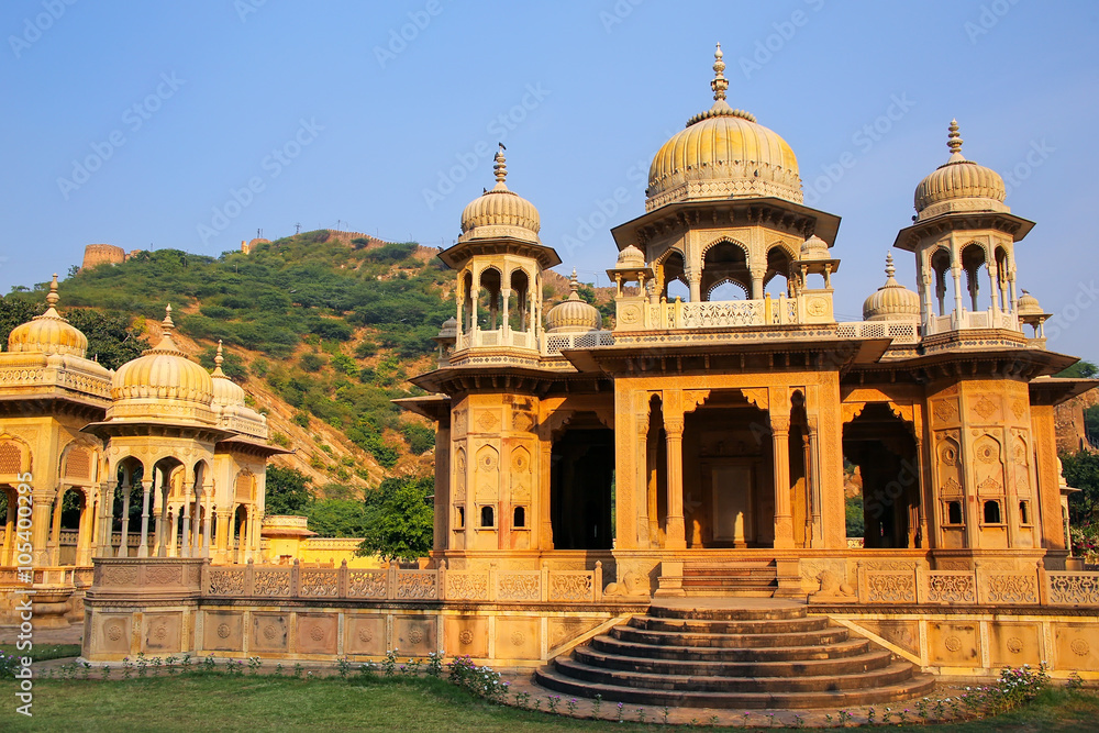 Royal cenotaphs in Jaipur, Rajasthan, India