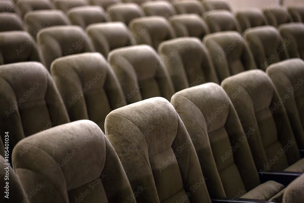 Obraz premium Empty comfortable seats in theater, cinema