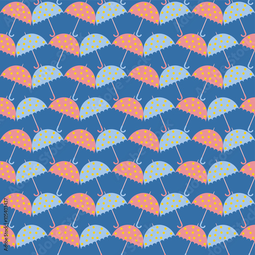 Seamless vector background with decorative umbrellas. Print. Cloth design, wallpaper.