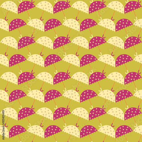 Seamless vector background with decorative umbrellas. Print. Cloth design, wallpaper.