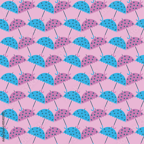 Seamless vector background with decorative umbrellas. Print. Cloth design, wallpaper.