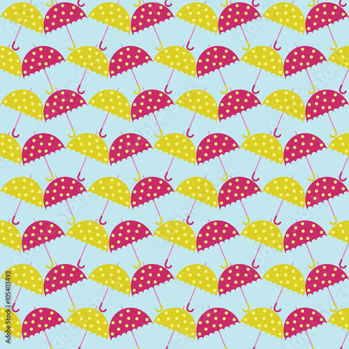 Seamless vector background with decorative umbrellas. Print. Cloth design, wallpaper.