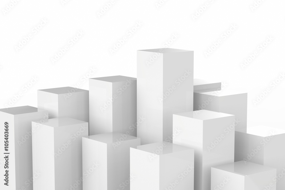 Obraz premium white building on white background