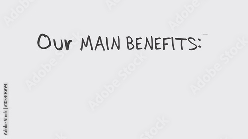 Our Benefits Whiteboard Animation photo