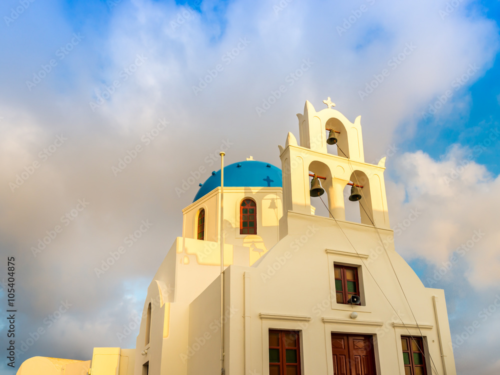 Chapelle orthodoxe à Oia à Santorin, Les Cyclades en Grèce