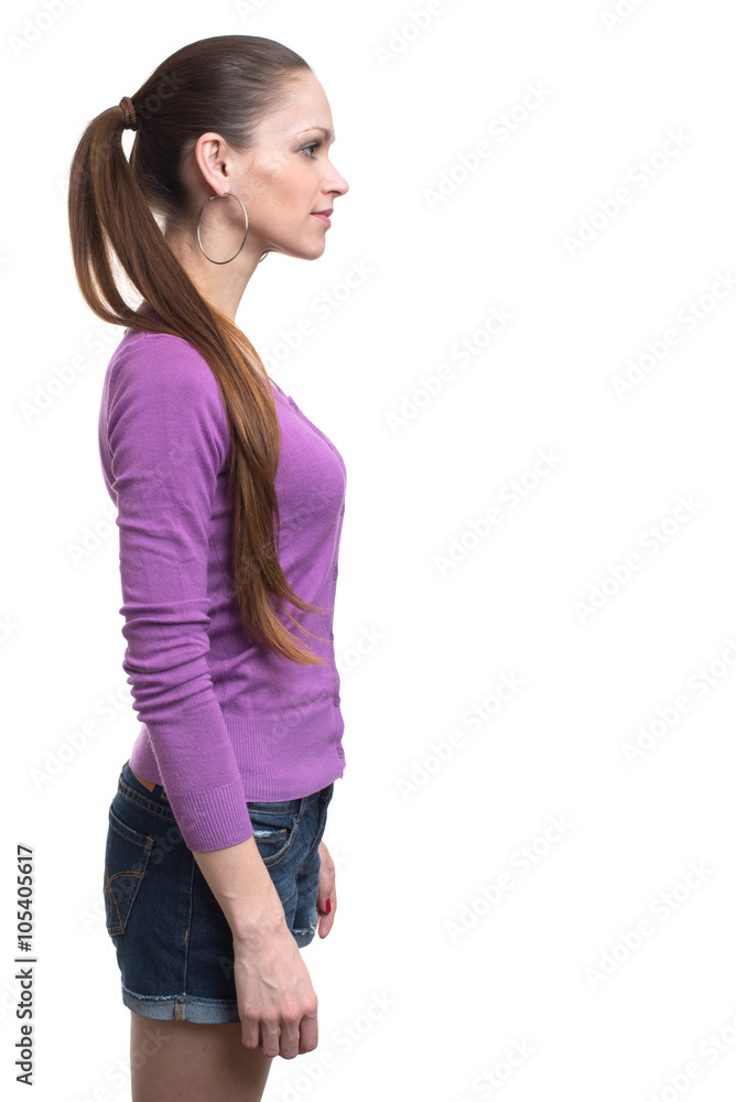 Profile of a smiling girl Profile of a smiling girl
