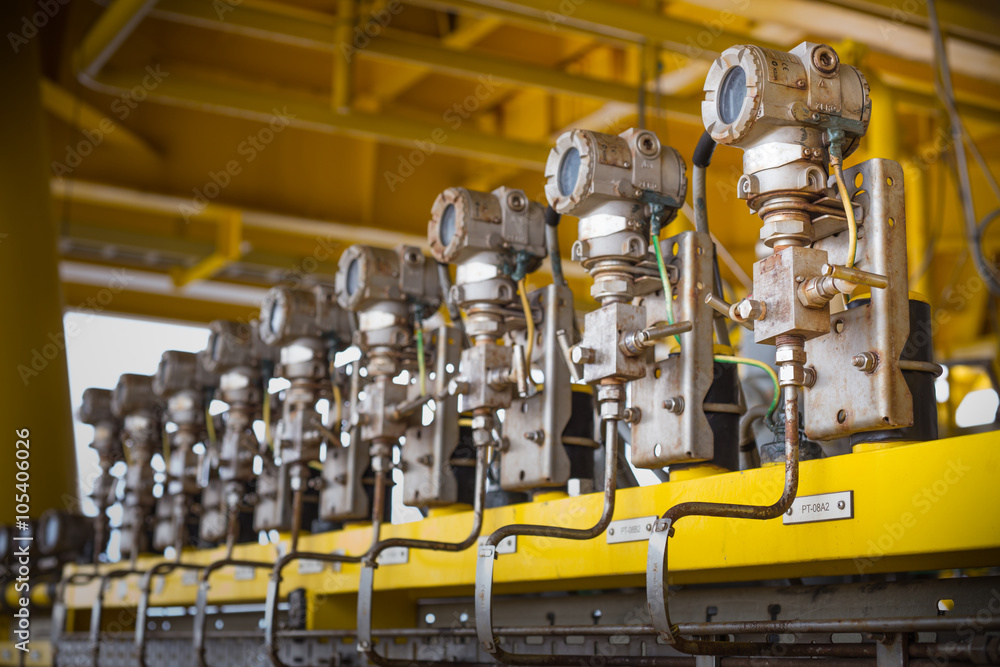 Pressure transmitter installed at oil and gas wellhead remote platform