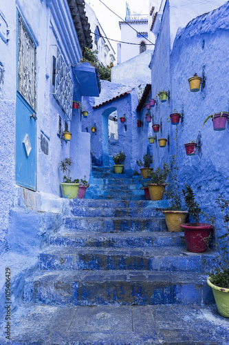 Calles de la hermosa medina azul de Chefchaouen, Marruecos © Antonio ciero