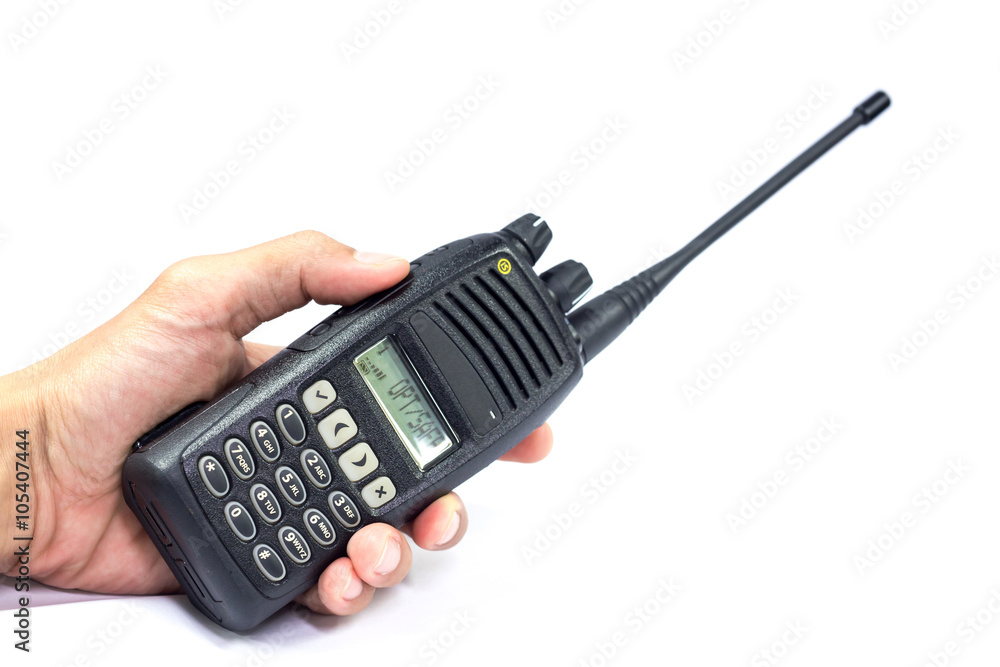 Hand held VHF/UHF frequency radio for communication