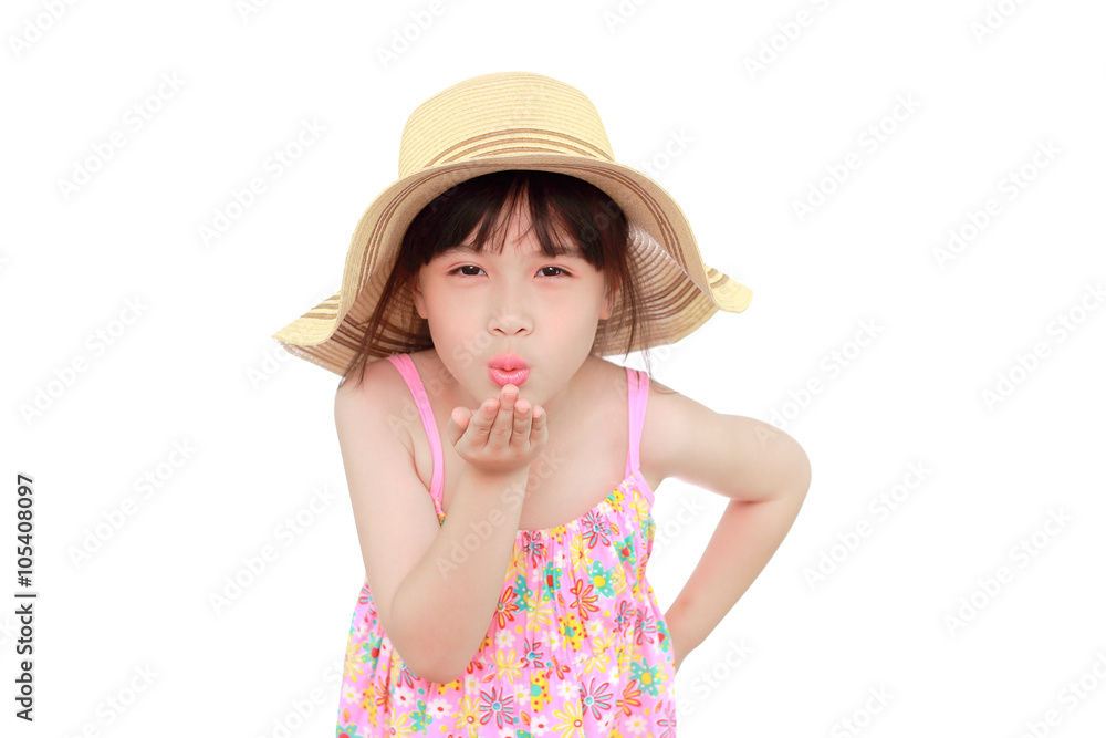 happy asian girl portrait on white background happy asian girl portrait on white background