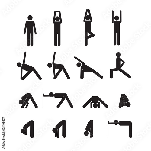 yoga stick man