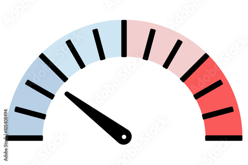Measuring device temperature scale icon