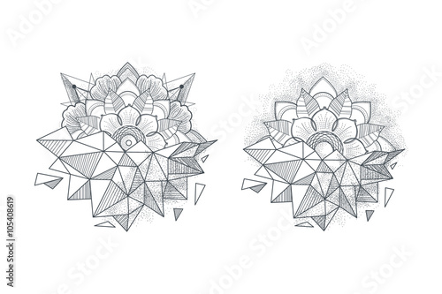 Ornament round mandalas tattoo. Geometric circle element made in vector. Perfect for any other kind of design, tattoo, birthday, kaleidoscope, medallion, yoga, india, arabic
