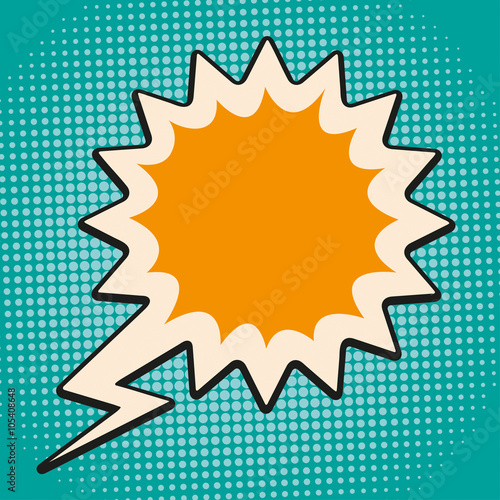 Comic Speech Bubble Explosion Retro Halftone