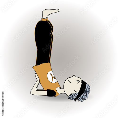 yoga pose boy