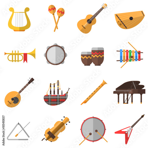 Musical Instruments Icons Set