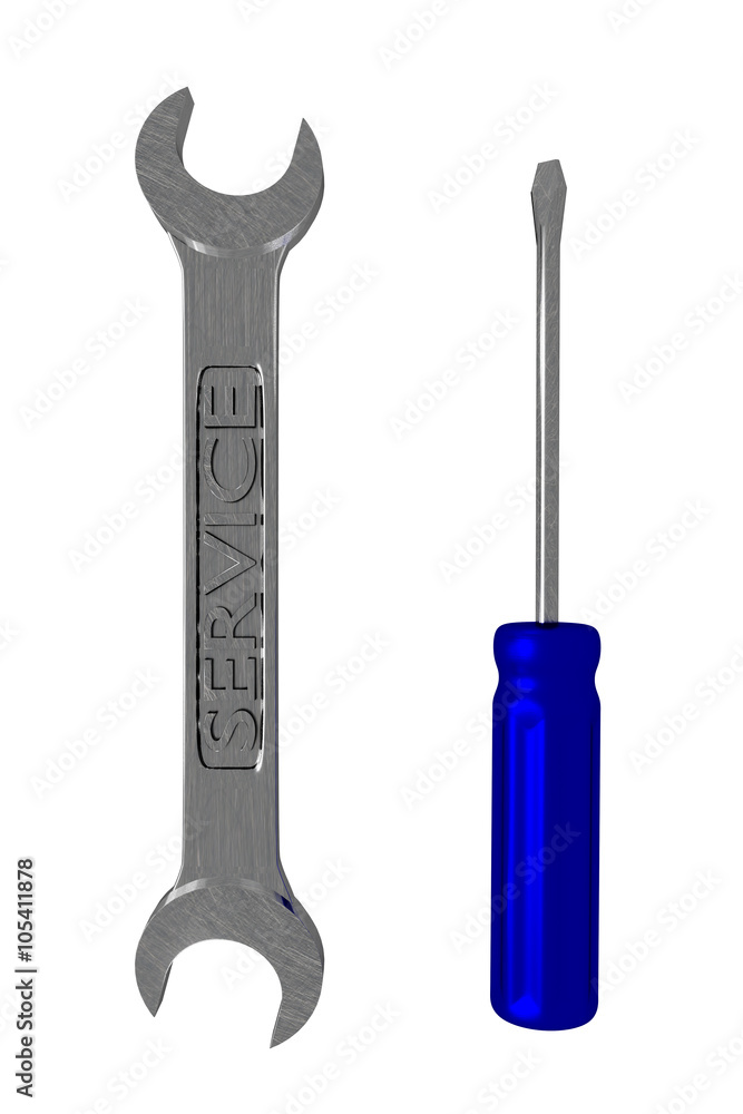 Wrench and screwdriver Wrench and screwdriver