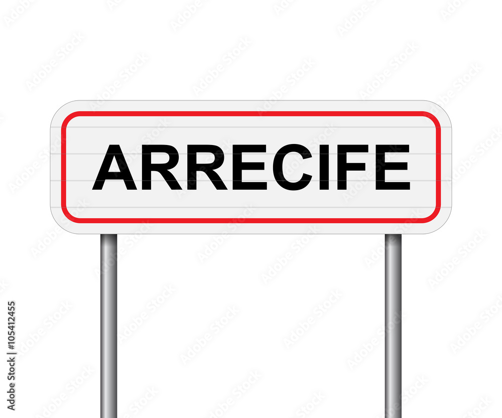 Welcome to Arrecife Spain road sign vector Welcome to Arrecife Spain road sign vector